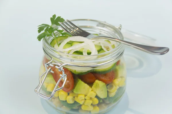 Vers gemaakte tuin salade — Stockfoto