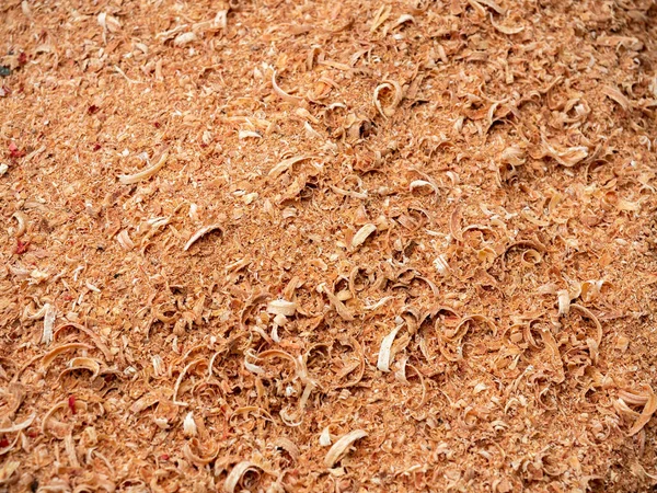 Sawdust Texture Background Wood Dust Background Closeup Top View Brown — Stock Photo, Image