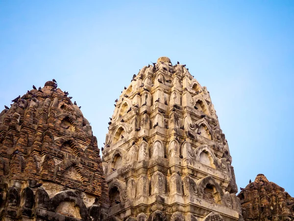 Jelenet Wat Sri Savaya Templom Kerület Sukhothai Történelmi Park Unesco — Stock Fotó