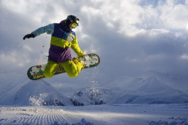 snowboard atlama hile yok. kar adet scatters 