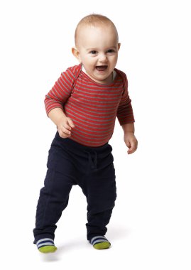 neşeli çocuk ileri gider