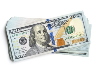 100 dolarlık kaydırılan yığını  