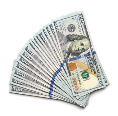 100 dolarlık kaydırılan yığını  