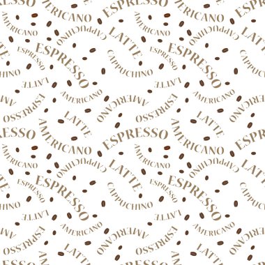 Kahve ve kahve çekirdekleri ile Seamless Modeli