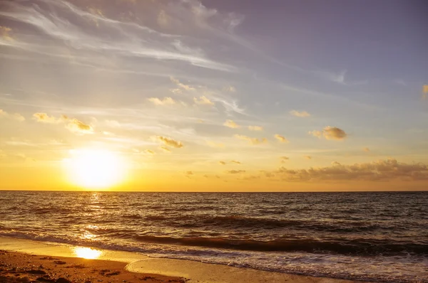 Coucher de soleil sur la mer Images De Stock Libres De Droits