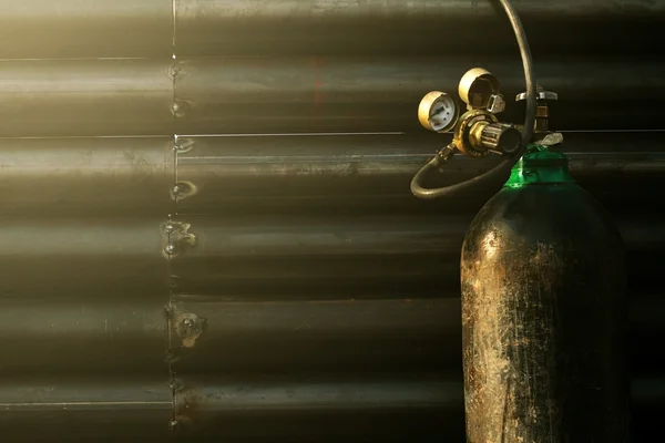 Esta imagem é tanque de gás usado na indústria . Fotos De Bancos De Imagens