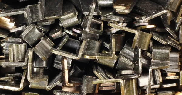 Montón de placas de residuos de hierro metálico — Foto de Stock