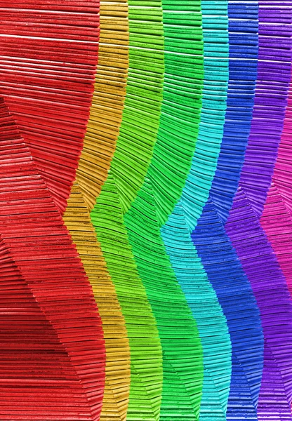 Rainbow kolorowe tło blach skręcone w spiralne warstwy — Zdjęcie stockowe