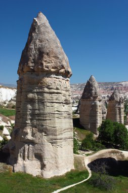 Bahar Red Valley yakınındaki Goreme, Nevsehir, Türkiye