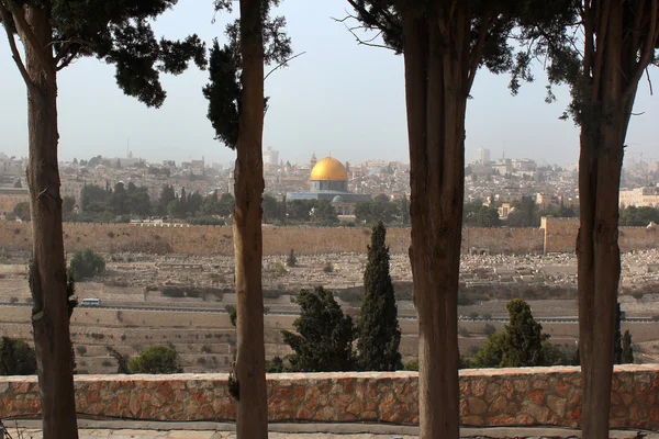 Città vecchia di Gerusalemme, Israele. Vista dal Monte degli Ulivi . — Foto Stock