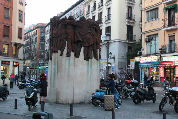 Madrid Espagne Décembre 2016 Abrazo Monument Aux Avocats Atocha Dédié — Photo