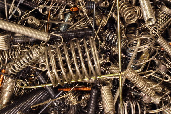 Metal coils and springs, wires and clips 