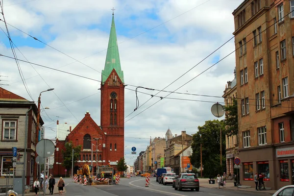 Riga Letonia Julio 2017 Nueva Iglesia Evangélica Luterana Saint Gertrude — Foto de Stock