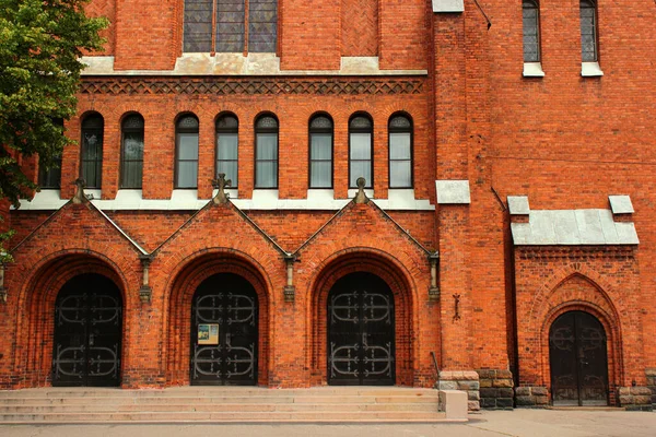 Riga Lotyšsko Července 2017 Nový Kostel Gertrudy Evangelické Luteránské Nová — Stock fotografie