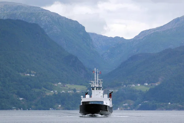 Vue Skanevikfjorden Près Skanevik Dans Comté Hordaland Norvège — Photo