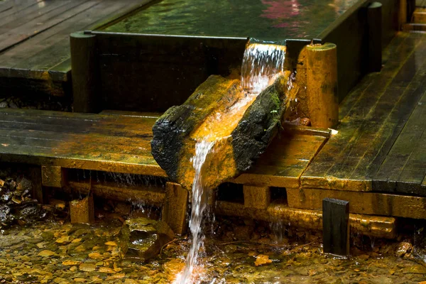 Primavera Mineral Com Água Cor Enferrujada Chalybeate — Fotografia de Stock