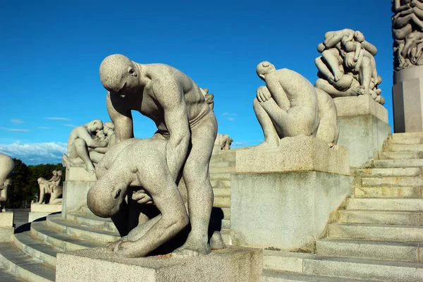 Oslo Norge Juni 2018 Fragment Centrala Monolith Komposition Gustav Vigeland — Stockfoto