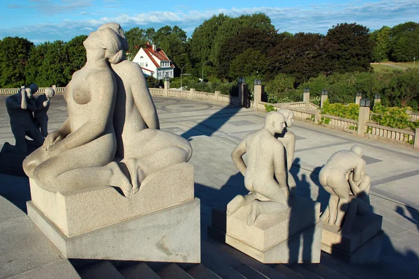 Oslo Norway June 2018 Fragments Central Monolith Composition Gustav Vigeland — Stock Photo, Image