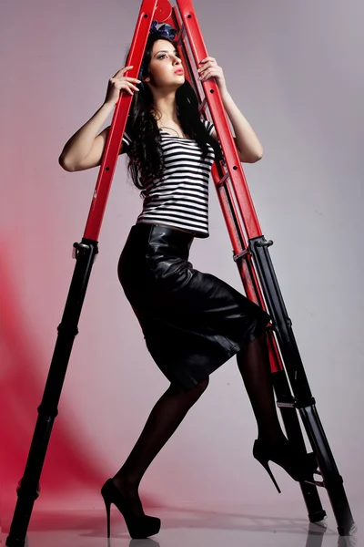 Mujer con maquillaje pin-up — Foto de Stock