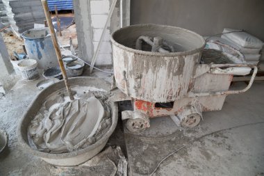 Çimento Beton Mikser inşaat sahasında