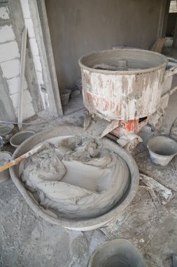 Çimento Beton Mikser inşaat sahasında