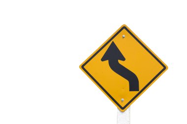 kıvrımlı yol trafik işaret
