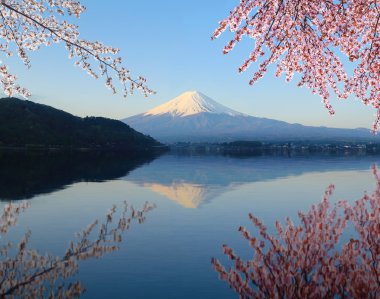fuji Dağı, göl kawaguchiko görünümünden