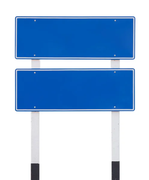 Two blue empty traffic sign — Stock Photo, Image