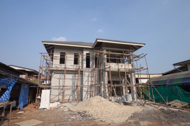 İnşaat alanında yeni evin