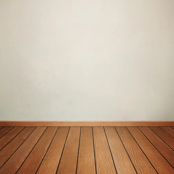 Interior de la habitación con pared de hormigón y suelo de madera marrón —  Fotos de Stock