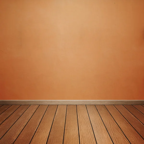 Інтер'єр кімнати з бетонною стіною і коричневою дерев'яною підлогою — стокове фото
