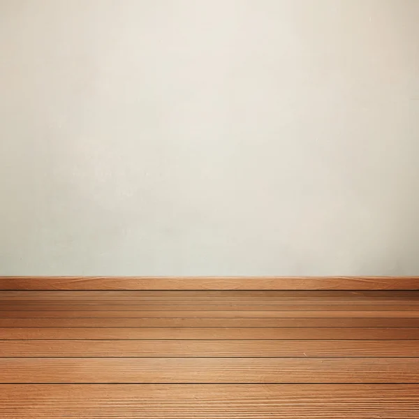 Interior de la habitación con pared de hormigón y suelo de madera marrón —  Fotos de Stock
