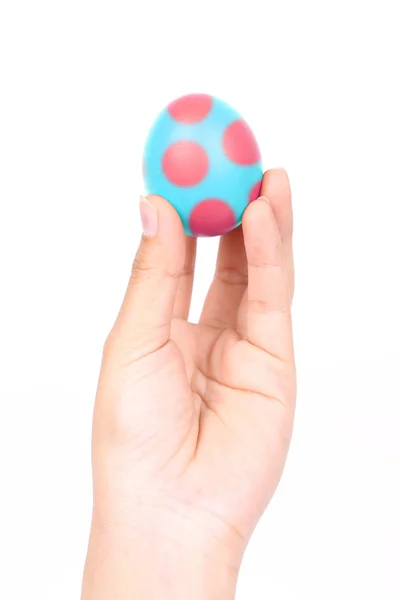 Easter egg in hand — Stock Photo, Image