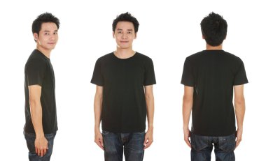 adam boş t-shirt ile 