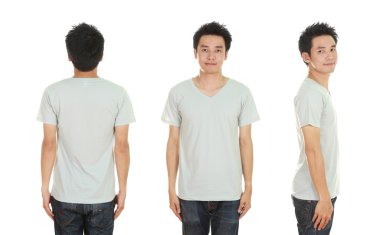 adam boş t-shirt ile 