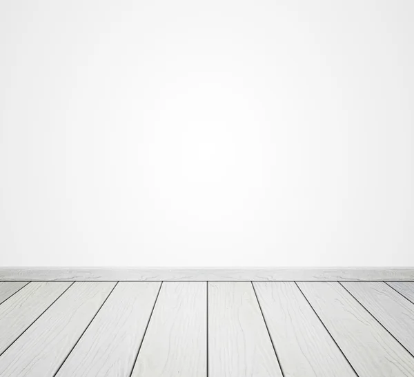Plancher en bois blanc isolé sur un blanc — Photo