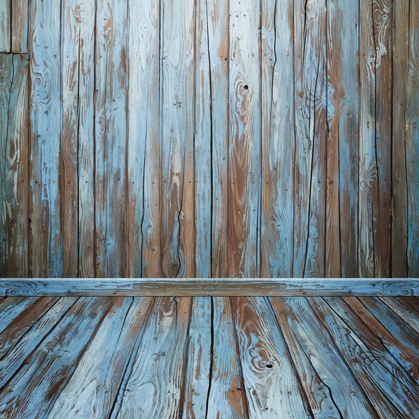 Room interior with wood wall and floor — Stock Photo, Image