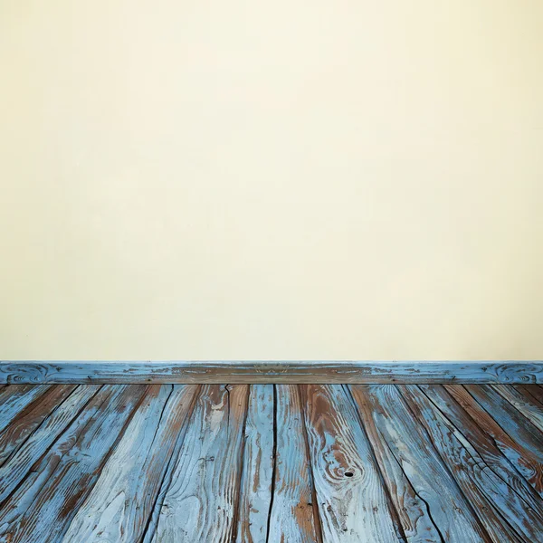 Beton duvar ve ahşap zemin ile oda iç — Stok fotoğraf