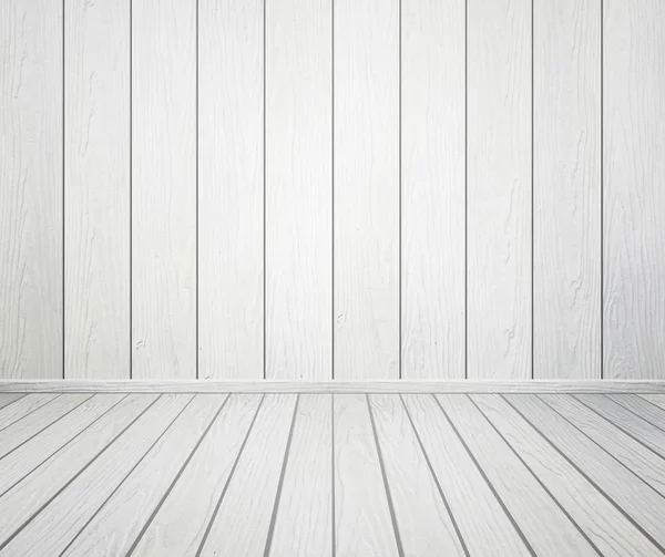 Intérieur de la chambre avec mur en bois et plancher — Photo