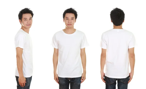 Homme avec t-shirt blanc — Photo