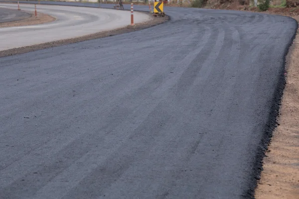 Close-up asphalt at road under construction — Stock Photo, Image