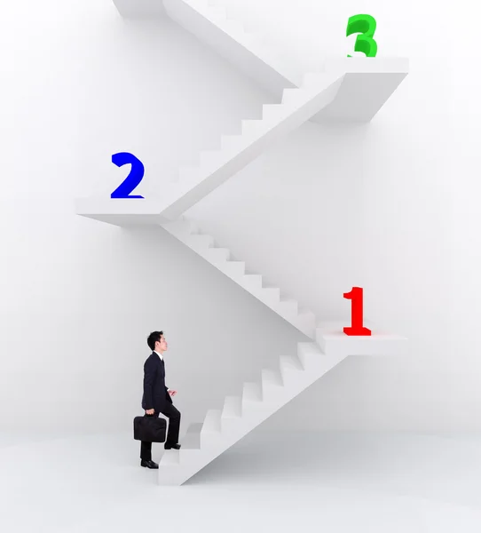 Hombre de negocios subiendo escaleras —  Fotos de Stock