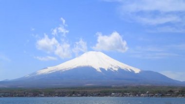 4K Timelapse Fuji Dağı Yamanaka Gölü, Yamanashi, Japonya