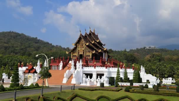 Timelapse Royal Park Rajapruek Hor Kam Luang Chaing Mai Thailand — Stock Video