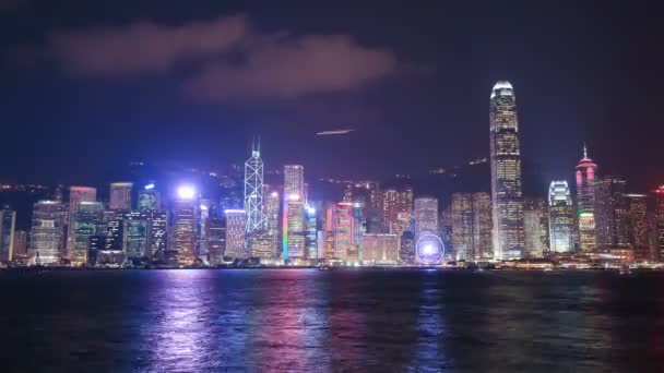 Zeitraffer Der Stadt Hongkong Blick Vom Victoria Harbour — Stockvideo