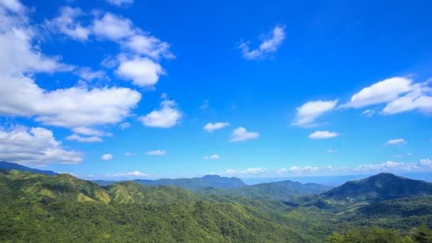 Czas Lapse Góry Niebieskim Niebem Chmury Khao Kho Phetchabun Tajlandia — Wideo stockowe