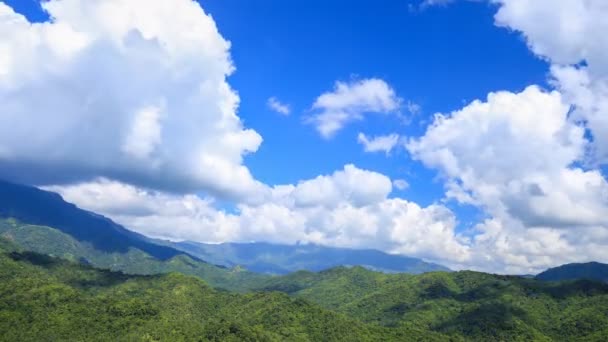 Time Lapse Montagne Avec Ciel Bleu Nuage Khao Kho Phetchabun — Video