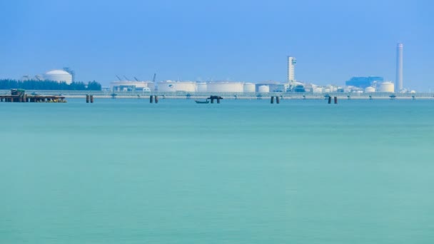 Time Lapse Elektromos Erőmű Közelében Tengeri Kabát Rayong Thaiföld — Stock videók