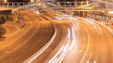Hong Kong şehrinin zaman aşımı ve gece trafiği
