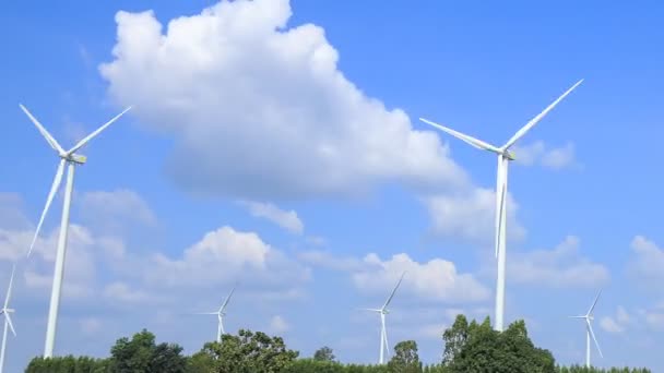 Time Lapse Wind Turbine Parcul Eolian Cer Noros — Videoclip de stoc